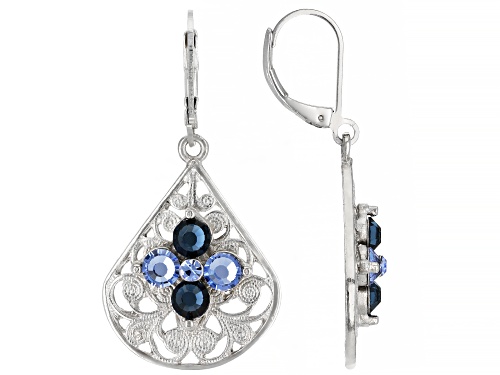Photo of 1928 Jewelry® Blue "Colors of Sapphire" Crystal Silver-Tone Earrings