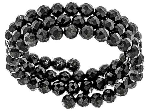 2.3mm Round Black Spinel Stainless Steel Adjustable Wrap Ring