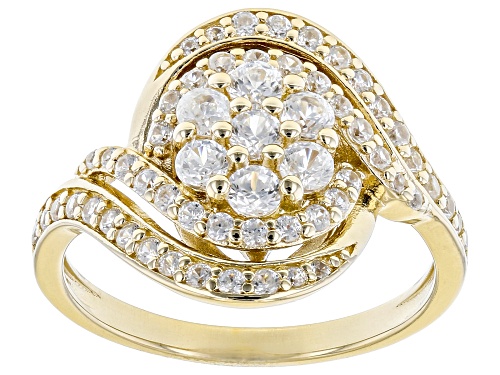 Photo of 1.23ctw Round Zircon 18K Yellow Gold Over Sterling Silver Ring - Size 8