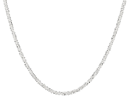 Photo of Sterling Silver Criss Cross Necklace 20 inch - Size 20