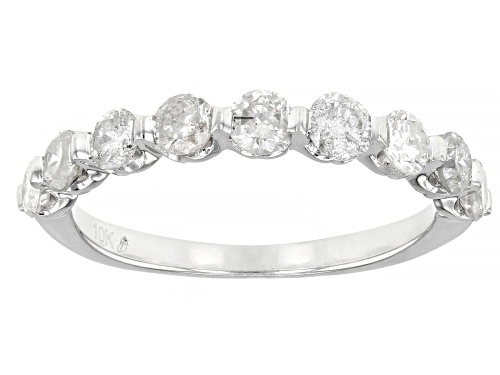 Photo of 1.00ctw Round White Diamond 10k White Gold Band Ring - Size 10