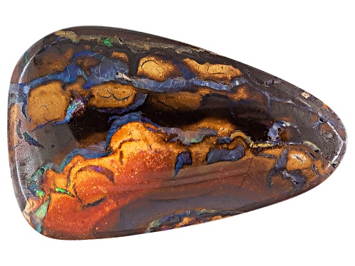Australian Boulder Opal Large Free Form Cabochon Size, Shape And Color Will Vary