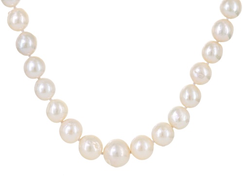 Genusis Pearls™ 12-16mm White Cultured Freshwater Pearl Sterling Silver 18 Inch Necklace - Size 18