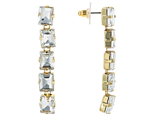 Off Park ® Collection, Gold Tone White Crystal Earrings
