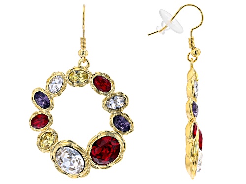 Photo of Off Park ® Collection, Gold Tone Multi Shape and Multi Color Crystal Earring