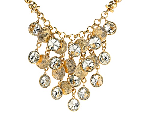 Off Park ® Collection, Gold Tone and White Crystal Statement Dangle Necklace