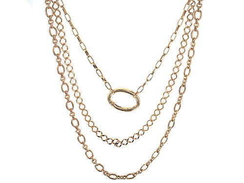 Photo of Off Park ® Collection, Gold tone Multi Row Three Chain Necklace