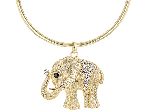 Off Park ® Collection, Gold Tone Elephant Choker Necklace