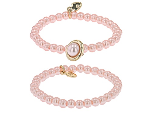 Photo of Off Park ® Collection, Pink Beaded Halo Planet Set of 2 Stretch Bracelets
