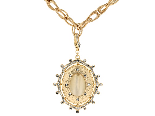Photo of Off Park® Collection, Imitation Moonstone & Crystal Gold Tone Statement Necklace