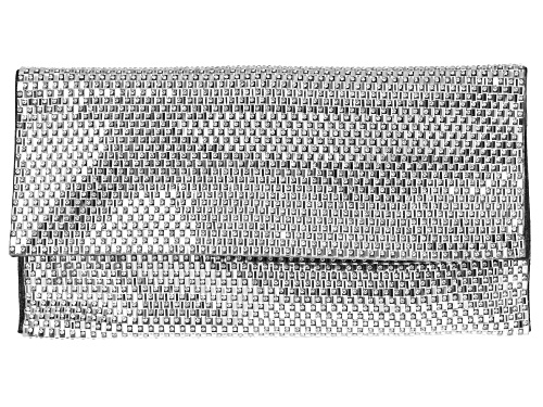 Off Park® Collection, White Crystal Silver Tone Metallic Clutch