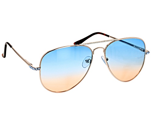 Off Park® Collection, Blue & Yellow Aviator Sunglasses