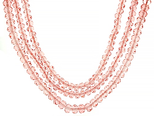 Off Park® Collection, Pink Beaded Crystal Gold Tone Multi-Strand Necklace