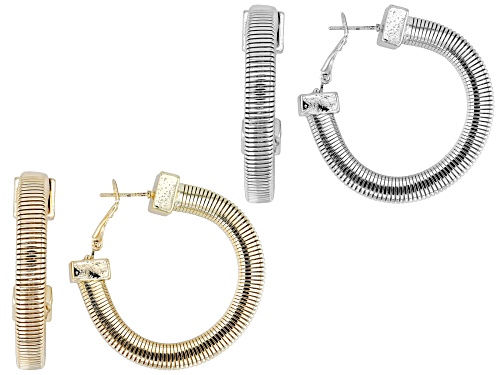 Off Park® Collection, Gold Tone & Silver Tone Set of 2 Hoop Earrings