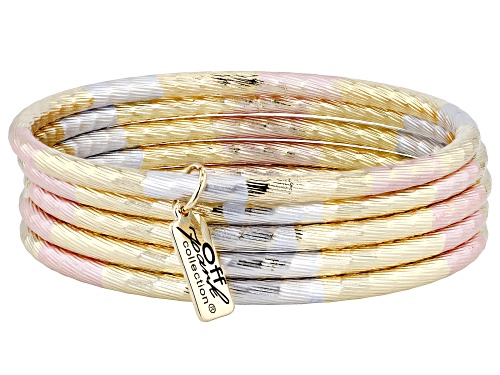 Off Park® Collection, Tri-Tone Set of 5 Bangle Bracelets