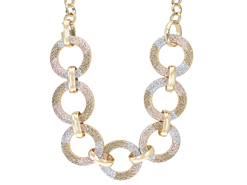 Off Park® Collection, Tri-Tone Hoop Necklace