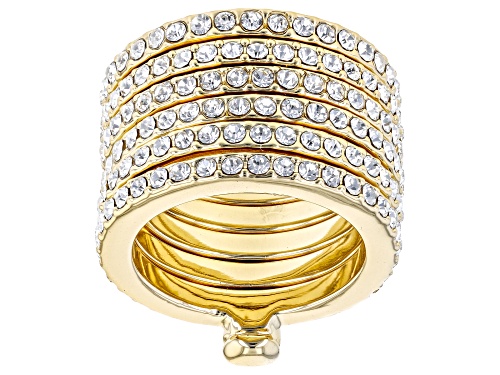 Off Park® Collection Crystal Gold Tone Stackable Band Ring - Size 10