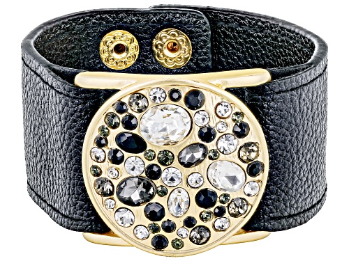 Off Park® Collection Multi-Color Crystal Gold Tone Imitation Leather Bracelet - Size 6.5