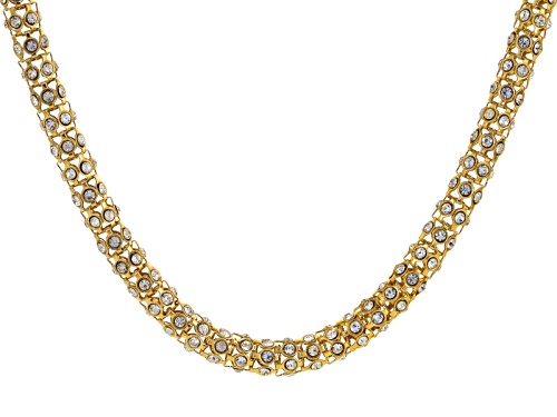 Off Park ® Collection White Crystal Gold Tone Necklace