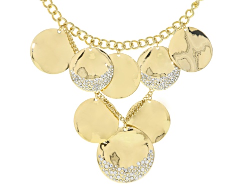 Off Park ® Collection White Crystal Gold Tone Statement Necklace