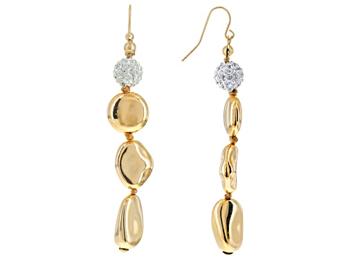 Off Park ® Collection White Crystal Gold Tone Dangle Earrings