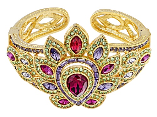 Off Park ® Collection Multi-color Crystal Gold Tone Cuff Bracelet