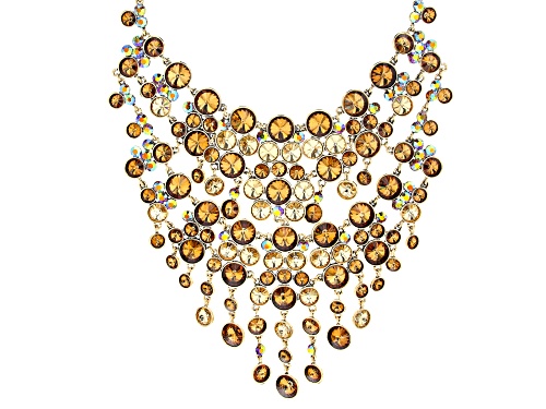Off Park ® Collection, Gold Tone Multi-Color Crystal Statement Necklace