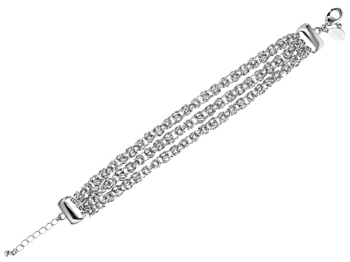 Photo of Off Park ® Collection, White Crystal, Silver Tone Byzantine Three Row Convertible Bracelet