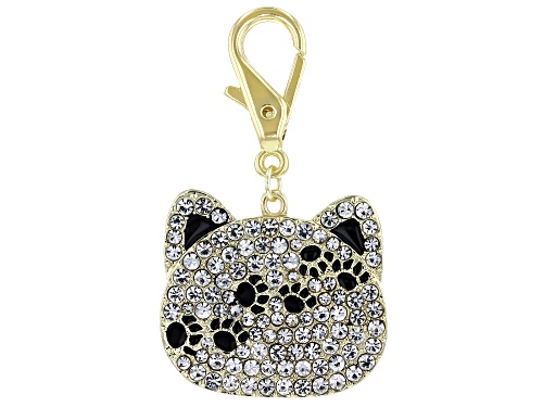 Photo of Off Park ® Collection,  Gold Tone White Crystal Cat Charm