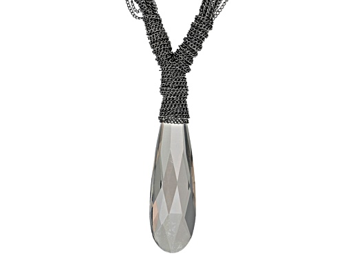 Off Park ® Collection Gray Crystal Gunmetal Tone Multi Strand Necklace