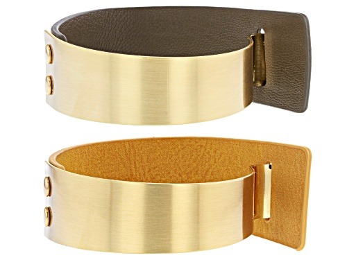 Photo of Off Park® Collection Gold Tone And Faux Leather Bracelet Set Of Two