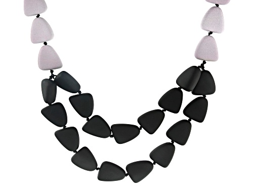 Off Park® Collection Grey And Black Bead Gold Tone Multi Row Necklace