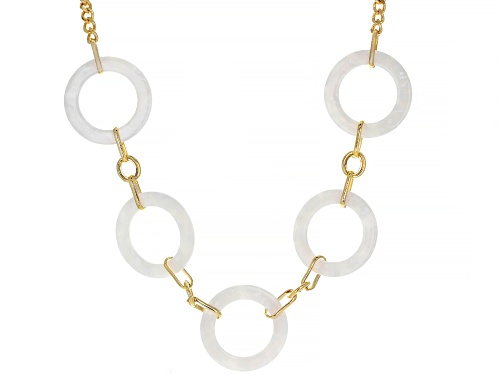 Photo of Off Park® Collection White Resin Gold Tone Station Necklace