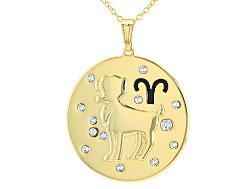 Crystal Gold Tone "Aries" Necklace