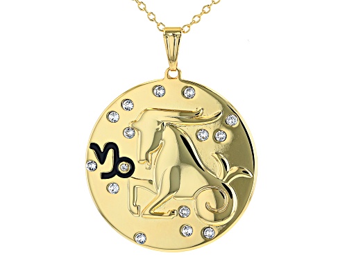 Crystal Gold Tone "Capricorn" Necklace