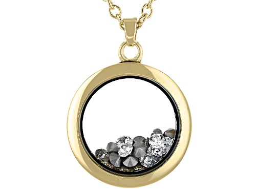 Photo of Colorless April Birthstone crystal color gold tone necklace