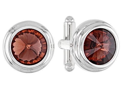 Photo of Off Park Collection ™, Silver Tone Red Color Crystal Cufflinks