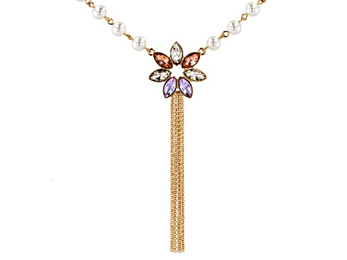 Photo of Off Park ® Collection, Multi Color Crystal Gold Tone Floral Necklace