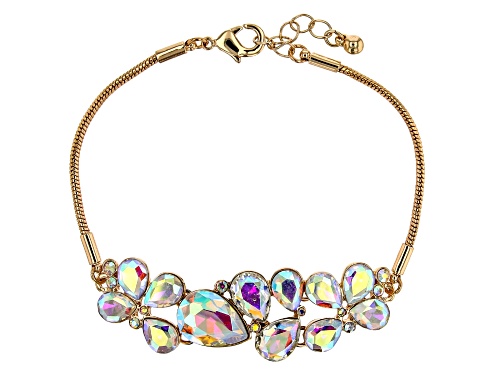 Off Park ® Collection White Iridescent Crystal Gold Tone Bracelet