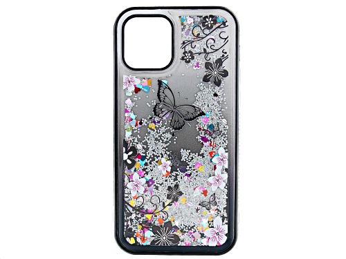 Off Park ® Collection, iPhone 11 White Crystal Black and Floral  Cell Phone Case