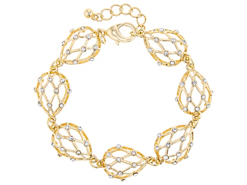 Photo of Off Park® Collection, White Crystal Gold Tone Open Design Station Bracelet - Size 7.5