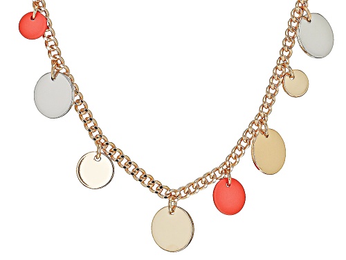 Off Park® Collection, Gold Tone Chain & Tri-Tone Medallion Station 26" Necklace - Size 26
