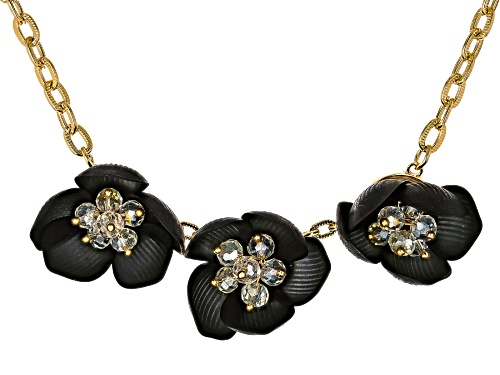 Off Park® Collection Resin Bead Gold Tone Floral Necklace