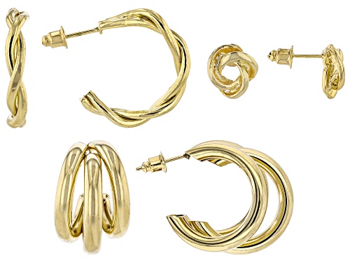 Off Park® Collection Gold Tone Set of 3 Hoop Earrings