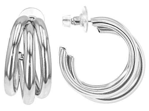 Off Park® Collection  Silver Tone Triple Hoop Earrings
