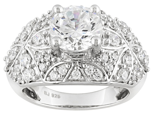 Photo of Pre-Owned Bella Luce ® 5.85ctw Round Rhodium Over Sterling Silver Ring - Size 5