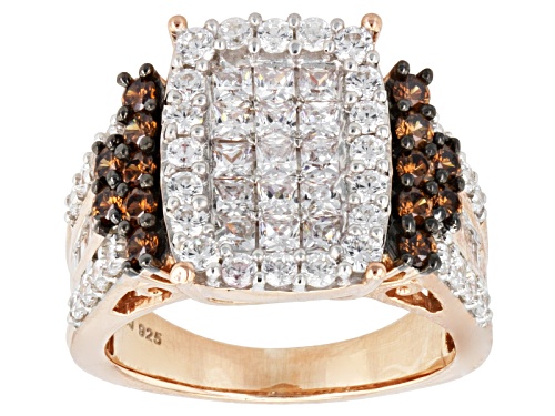 Photo of Pre-Owned Bella Luce ® 4.25ctw White & Champagne Diamond Simulant Eterno ™ Rose Ring (2.48ctw Dew) - Size 5