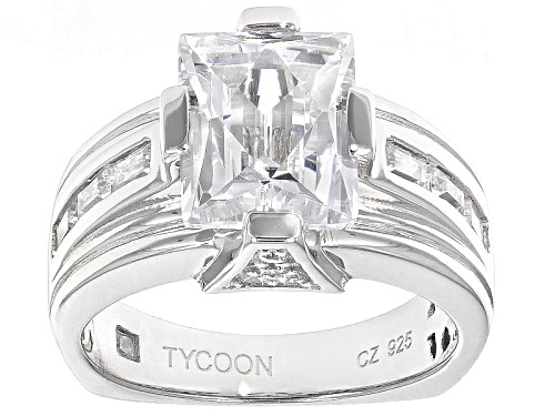 Photo of Pre-Owned Tycoon For Bella Luce ® 7.20ctw Baguette & Round Platineve® Ring (4.51ctw Dew) - Size 10