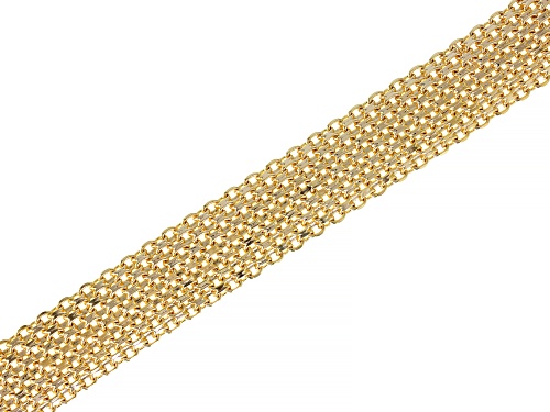 Photo of Pre-Owned 18k Gold Over Sterling Silver Multi-Strand Bracelet - Size 8