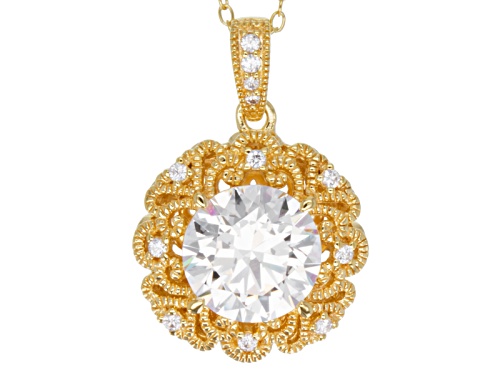 Photo of Pre-Owned Vanna K ™ For Bella Luce ® 4.28ctw Round Eterno ™ Pendant W/ Chain (2.86ctw Dew)